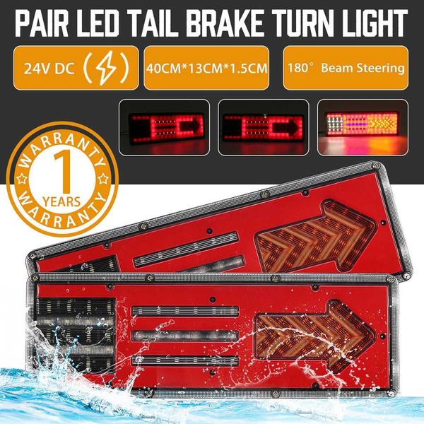 

2pcs 24v led задний задний фонарь brake stop задний обратный грузовик задний фонарь лампа сигнала поворота для автомобилей прицепы грузовики