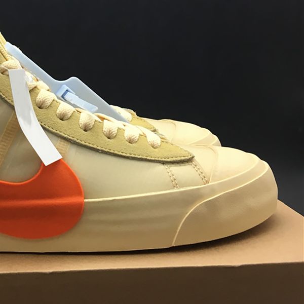 

off ow white x blazers all hallows eve yellow aa3832-700 women men basketball sports shoes sneakers trainers with original box, Black;white