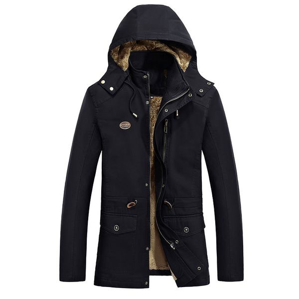 

new men's parkas winter jacket fashion warm men's jacket and windproof coat winter male 2019 dd6mf, Black