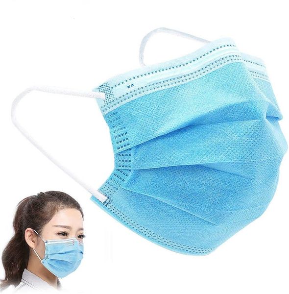 

маски синий три слоя dustpm2.5 non woven маски применимо к салону ежедневная mouth маска бесплатная доставка