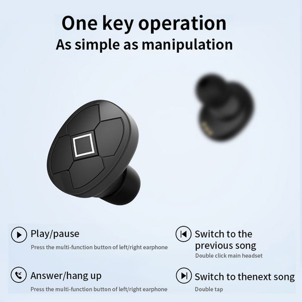 

bluetooth 5.0 wireless earphone hifi v5 tws in ear headphones handsmini headphone sports earbuds music headset for iphone huawei
