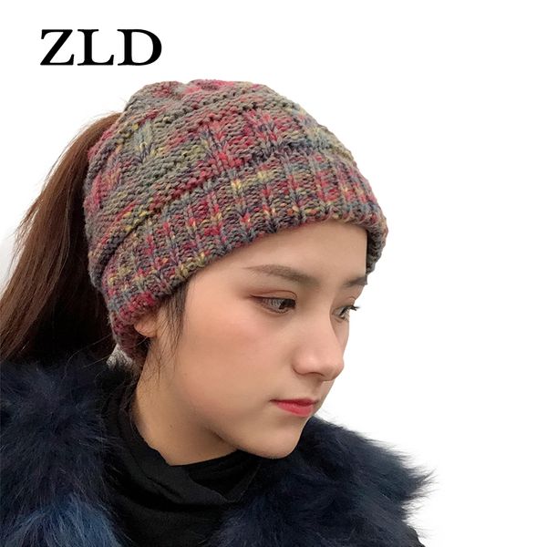 

zld warm bamboo braided head hat ladies wool cap casual wild solid color warm cute girl hip hop hat winter cap, Blue;gray