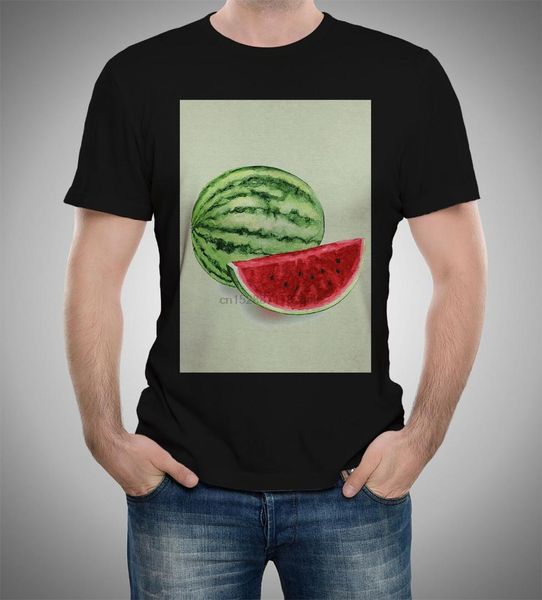 

watermelon fruit sketch t-shirt s to 5xl, White;black