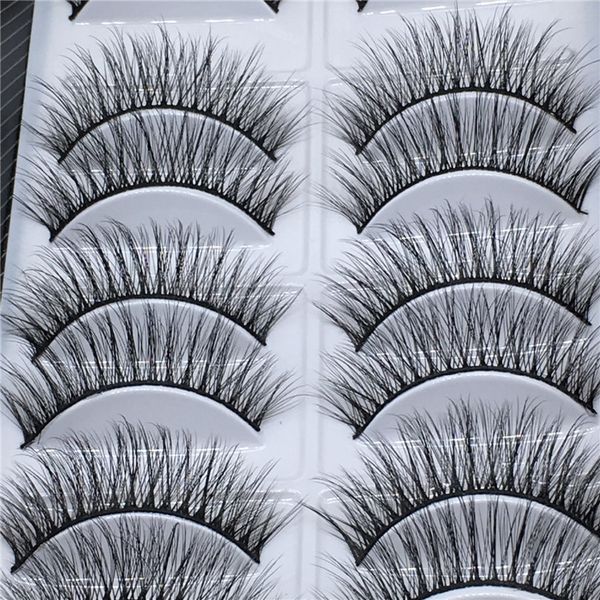 

new 10 pairs 3d mink hair false eyelashes multilayer thick long fluffy wispy eye lashes makeup handmade eyelash extension tools