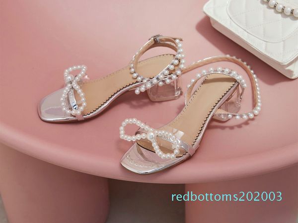 

real leather low heels sandals women summer pearl shoes open toe comfortable elegant band buckle sandals r03, Black