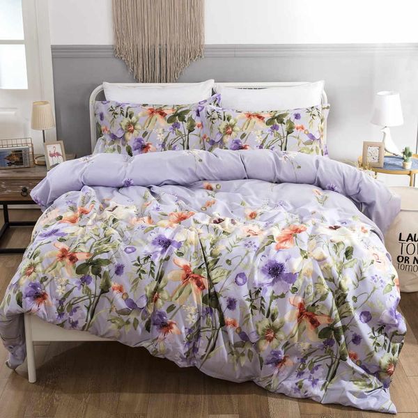 

30 duvet cover set  size bedspreads and bedding sets king size bed linen purple flower bed set for bedroom
