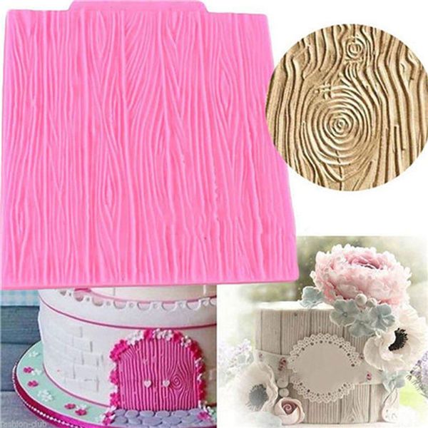 

1шт tree bark texture wood pattern мат fondant силиконовые mold украшение торта сахара mold выпечки sugarcraft шоколад плесень