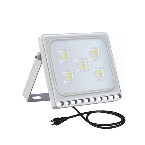 

30w 6th generation flood light ultra-thin cold white american standard with plug 110v outdoor lighting led