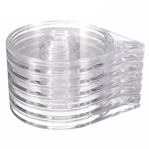

6x nail art striping tape line case tool sticker box holder easy use design, Silver
