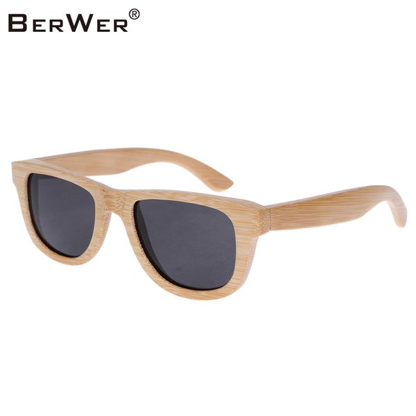 

berwer small size sunglasses men women square bamboo sun glasses retro de sol masculino 2019 handmade glasses with case, White;black