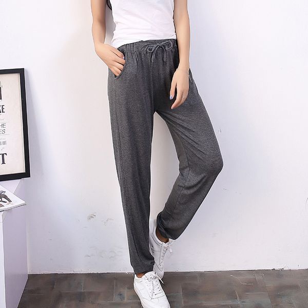 

new women modal yoga pants loose large size thin casual sports pants, White;red