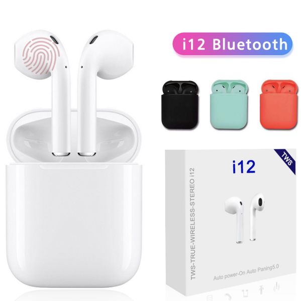 

I12 tw earphone bluetooth 5 0 air wirele pod headphone earbud colorful touch control wirele head et with charger box