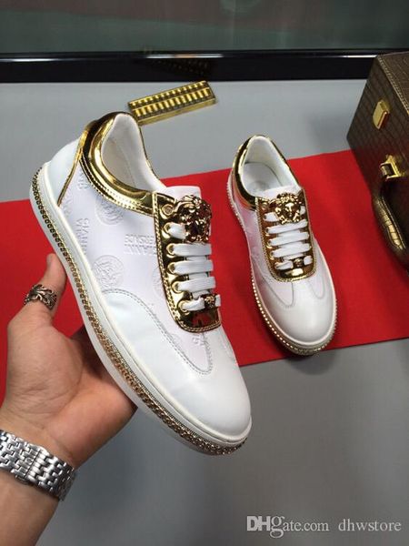 

online designer discount ladies handmade shoes sneakers men leather boots online for sale designer fashion luxury 2018 brand men shoes, Red;white