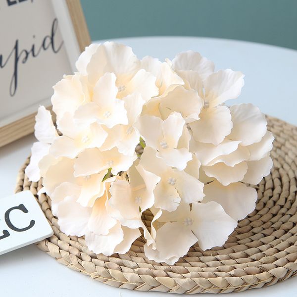 

decorative flowers & wreaths 18cm artificial hydrangea flower silk fake for bride holding wall wedding home decor christmas wreath garland
