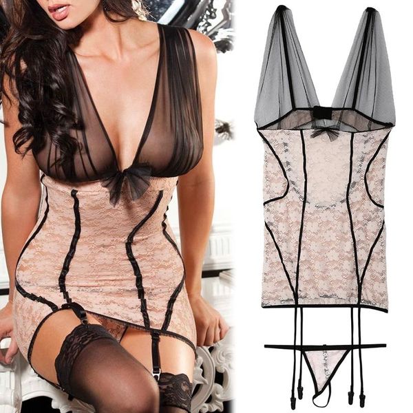 

ladies underwear body lingerie nightgowns erotic underwear women clothes women sleepwear nightdress s-xxl plus size, Black;red