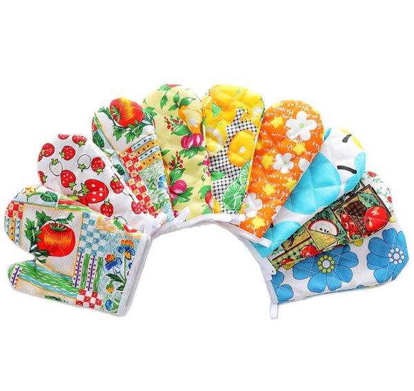 

oven mitts cute kitchen supplies cotton thick microwave oven gloves high-temperature insulation gloves dhl ing
