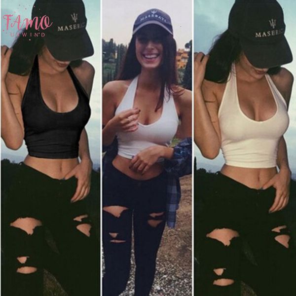 

clothing women 2019 new casual slim sleeveless tank vest solid crop for ladies fitness vest, White
