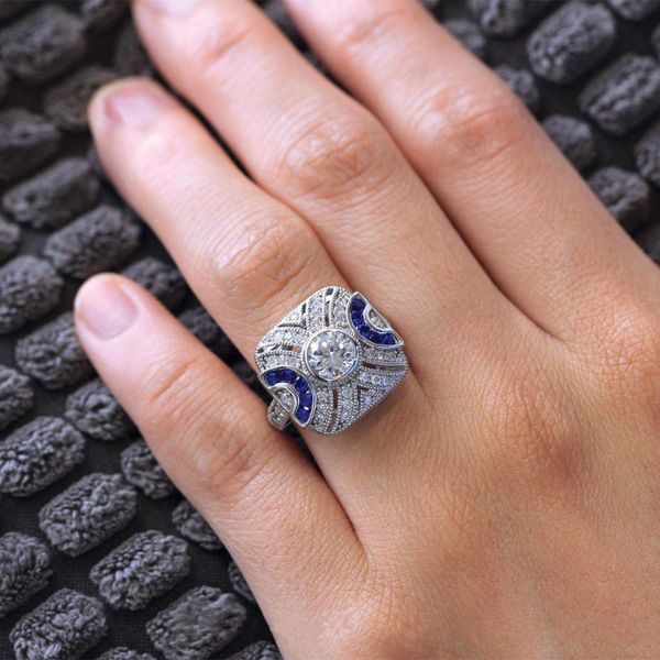 

925 sterling silver rings for women selling new blue hollow ring sepcial unique r5019