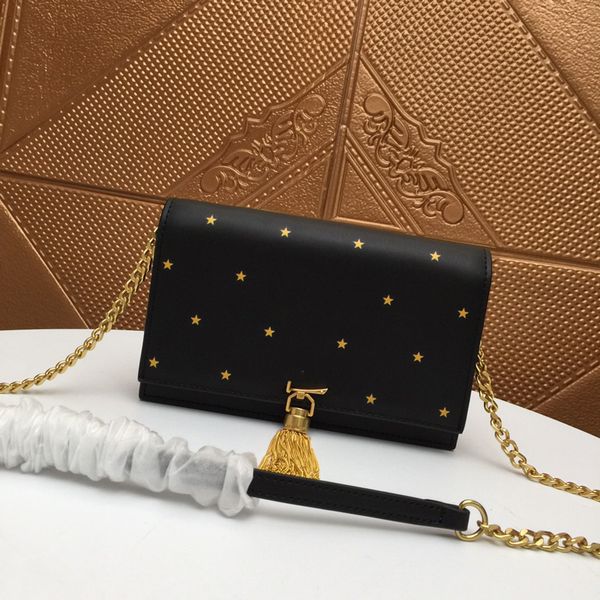 

womens bags purses wallets fashion stars metal letters plain lady crossbody chain bag cowhide genuine leather ing