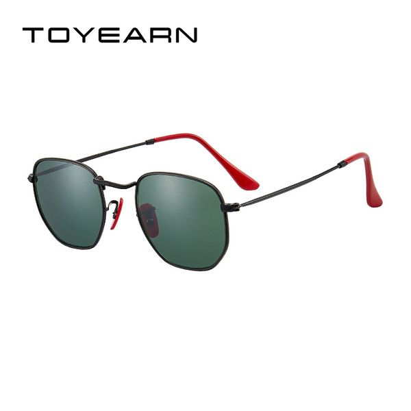 

2019 fashion brand design classic square sunglasses women men vintage metal frame driving fishing sun glasses for female male, White;black