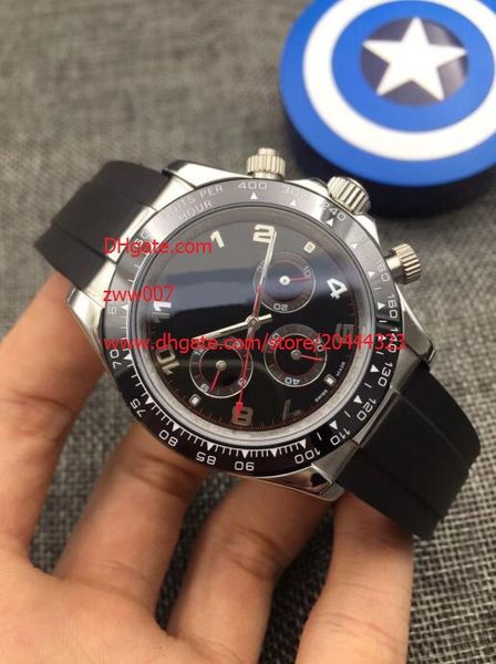 

8 color factory maker watch elling 40mm cosmograph 116506 116509 116500 116520 rubber bands no chronograph automatic mens watches, Slivery;brown