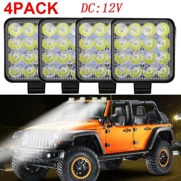 

vehicle led work light 48w waterproof 6000k shockproof 1000lm flood beam