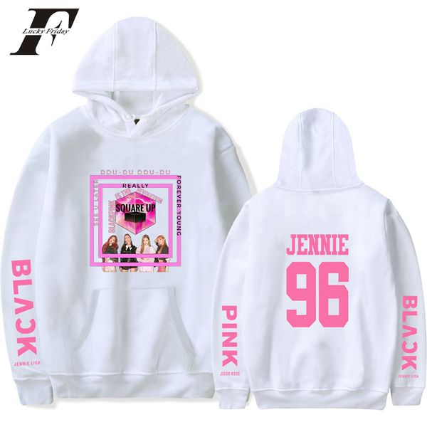 

bts 2018 blackpink kpop oversized hoodies sweatshirts women cotton long sleeve jennie black pink idol hip hop clothes