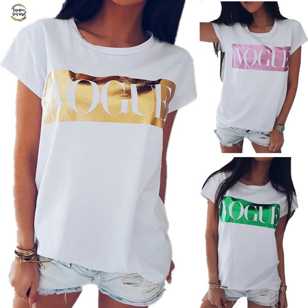 

t shirt women 2019 new summer europe vogue letter printing o neck short sleeve fashion t shir tstshirt women vestidos ldm190302, White