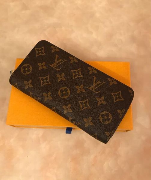 

2019 new l bag billfold plaid pattern women wallet men pure high end luxury de igner l wallet with box