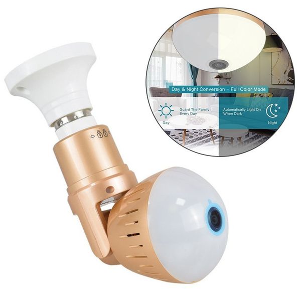

2MP 1.3MP HD Wireless IP Camera Bulb Light FishEye 360 Degree 3D VR WIFI Mini Panoramic Home CCTV System Security Bulb Camera