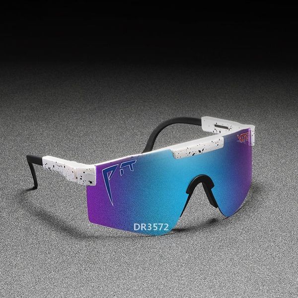 

original pit viper sport google tr90 polarized sunglasses for men/women outdoor windproof eyewear 100% uv mirrored lensdr3572, White;black