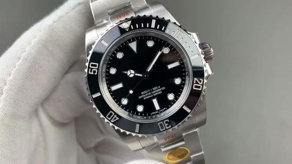

men's 40mm v10 version 904l steel watch automatic eta cal.3130 no date watch ceramic bezel 114060 dive noobf n factory eta wristwatches, Slivery;brown