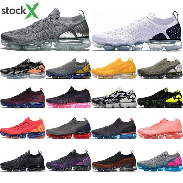 

with socks fashion fly 2.0 running shoes men women volt triple black olympic knit sail mens trainers athletic sneakers sports -45, White;red