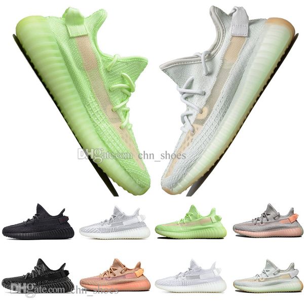 

kanye west clay v2 static reflective gid glow in the dark mens running shoes hyperspace true form women sports designer sneakers