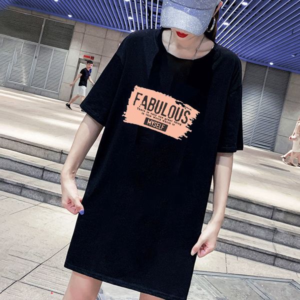 

women's t-shirts 2020 new arrival womens fashion letter print crew neck t-shirt casual women breathable dress style tee 2 color size, White