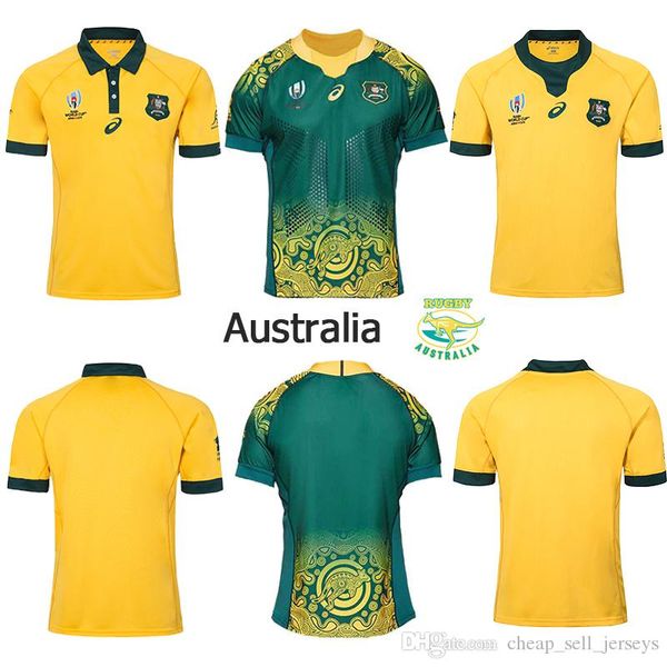 

World Cup Australia home away 2019 2020 WALLABIES Rugby jerseys Thailand quality 19 20 national team Australia Kangaroos Rugby shirt S-3XL