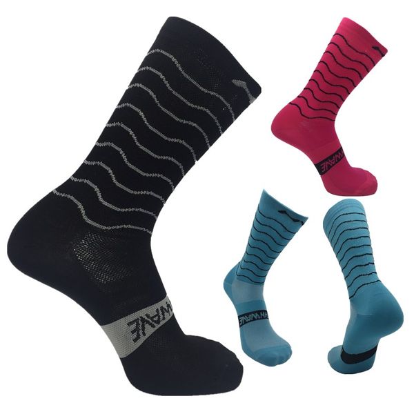 

professional cycling socks mtb men women bike socks breathable road bicycle outdoor sports breathable compres, Black