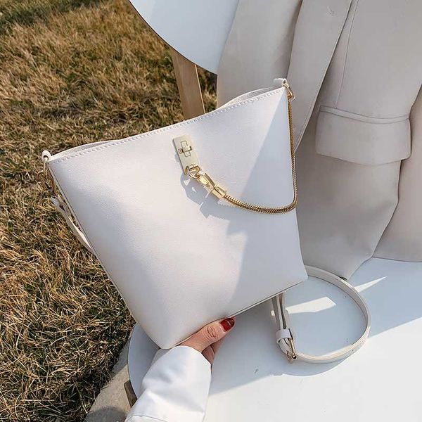 

solid color two sets women pu leather handbags fashion bucket vintage shoulder bags messenger bag
