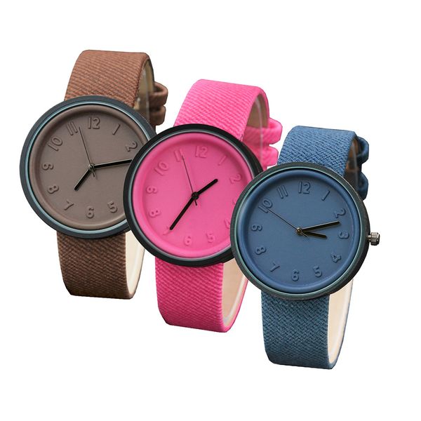 

simple fashion number watches quartz canvas belt wrist watch nightmare before christmas dress bracelet 2019, Slivery;brown