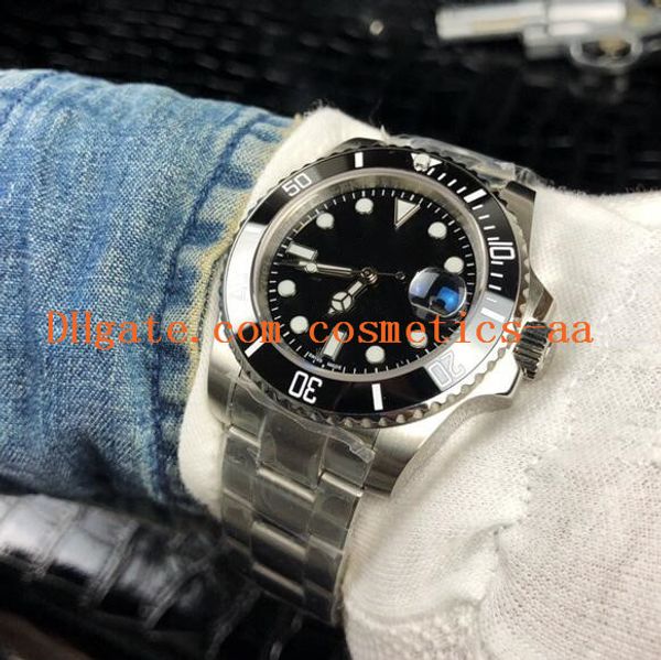 

super factory v7 2813 movement watch green ceramic bezel sapphire glass 40mm 116610 new style luminous automatic mens watch, Slivery;brown