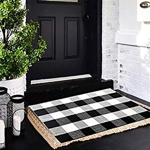 

ковеѬ Ѭеока окѬ ковѬики дл buffalo plaid пеѬедней кѬло layered doormats клеаой