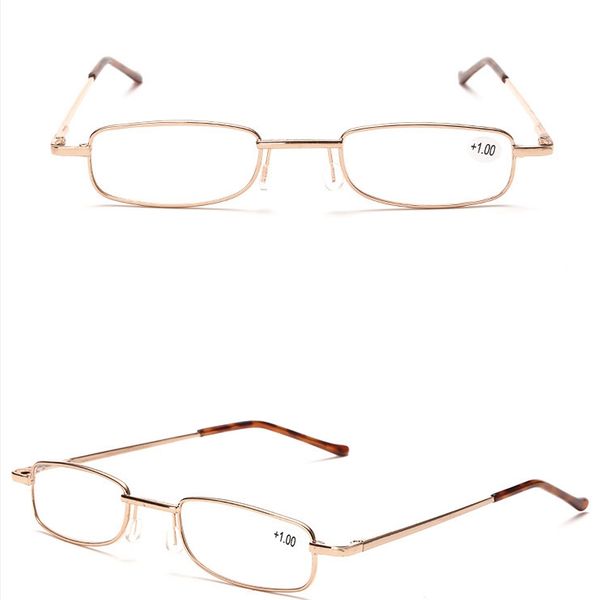 

men eyewear tube glasses with random metal color eea1041-11 case glass women reading portable comfortable presbyopic mdtjm, White;black