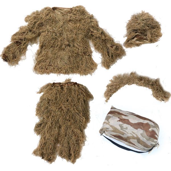 

girl boy soft lightweight camping training children gift shooting camouflage portable invisible outdoor suit elastic waist, Camo