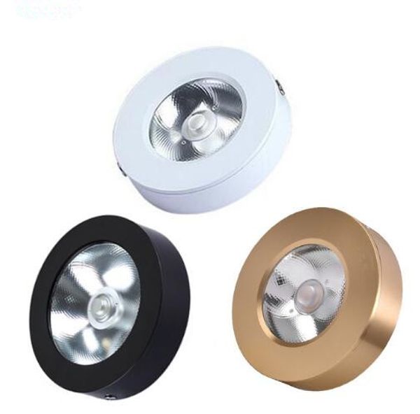 

led surface mounted downlights 3w 5w 7w 10w 15w panel ceiling lamps cabinet counter background wall cob spotlight ac85-265v