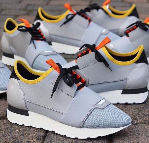 

2020 new designer race runner shoe man casual woman hococal sneaker fashion mixed colors lace up mesh trainer shoes size 35-46, Black