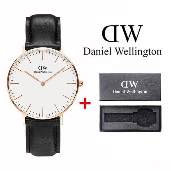 

the new fashion nylon belt watch 40mm men's watch 36mm women's watch luxury brand famous quartz clock, Slivery;brown