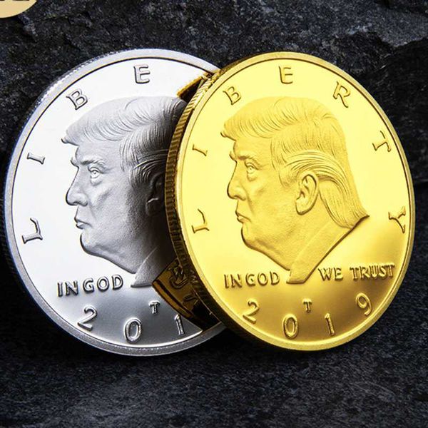 

2019 american 45th president donald trump coin gold silver metal craft commemorative coins token for collection souvenir