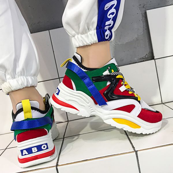 

повседневная обувь мужчина дышащих кроссовки высокого качества взрослых новые тенденции мужчина для моды дешевых lace up color соответствия, Black