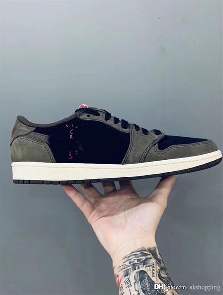 

2019 release authentic travis scott 1 low og sp dark mocha cactus jack men running shoes sports sneakers with original box cq4277-001