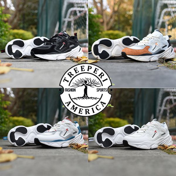 

2020 new reflective treeperi fashion chunky lace up men women casual shoes black white white obsidian beige brown designer sport sneakers